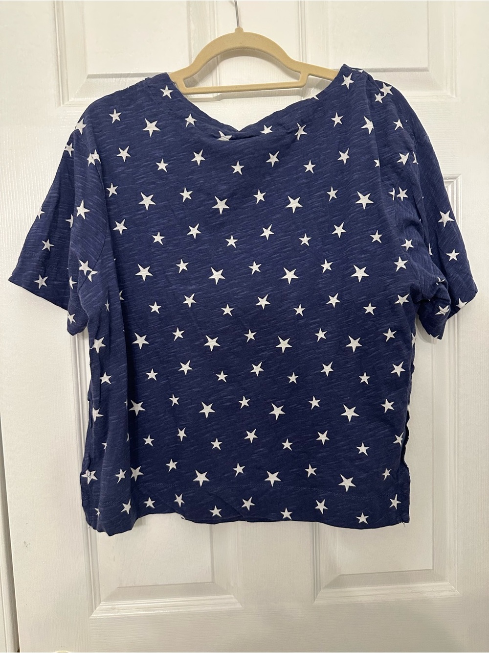 Cynthia Rowley Navy Top with White Star Print